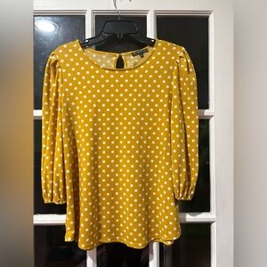 Yellow Polka Dot Blouse